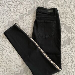 PAIGE Black Skinny Jeans Stretchy Tapered Fit